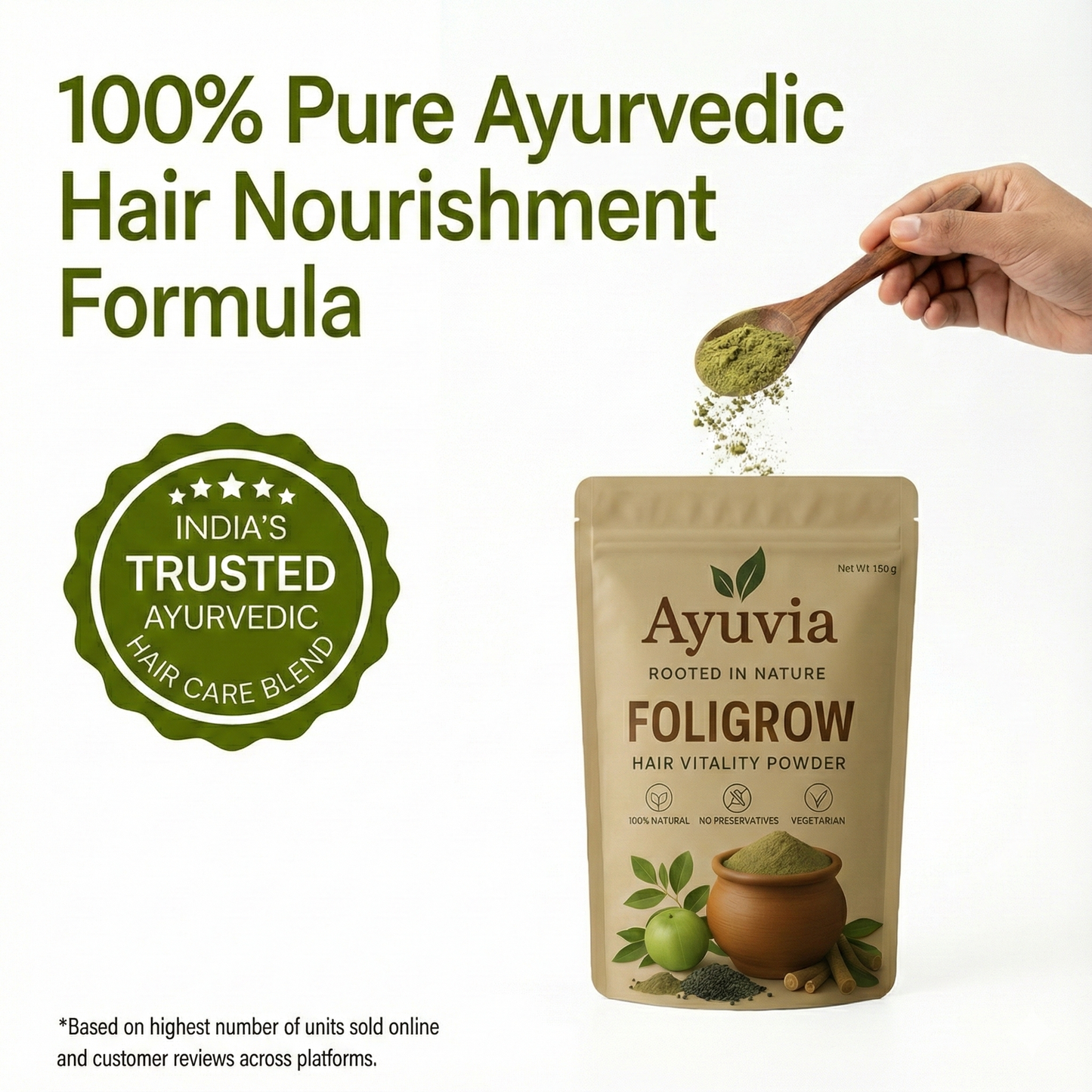 Foligrow - Herbal Hair Nourishment Powder (150g)
