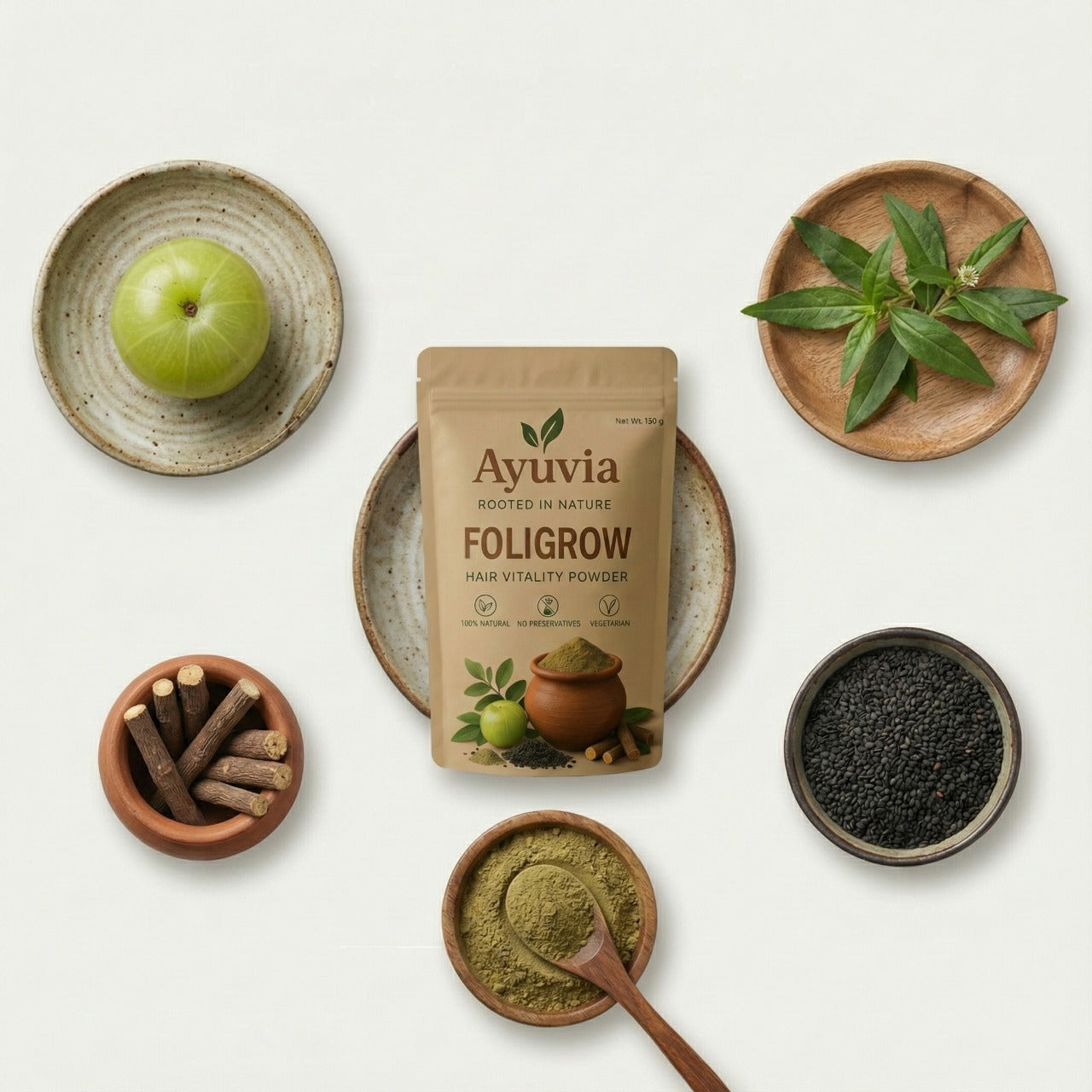 Foligrow - Herbal Hair Nourishment Powder (150g)